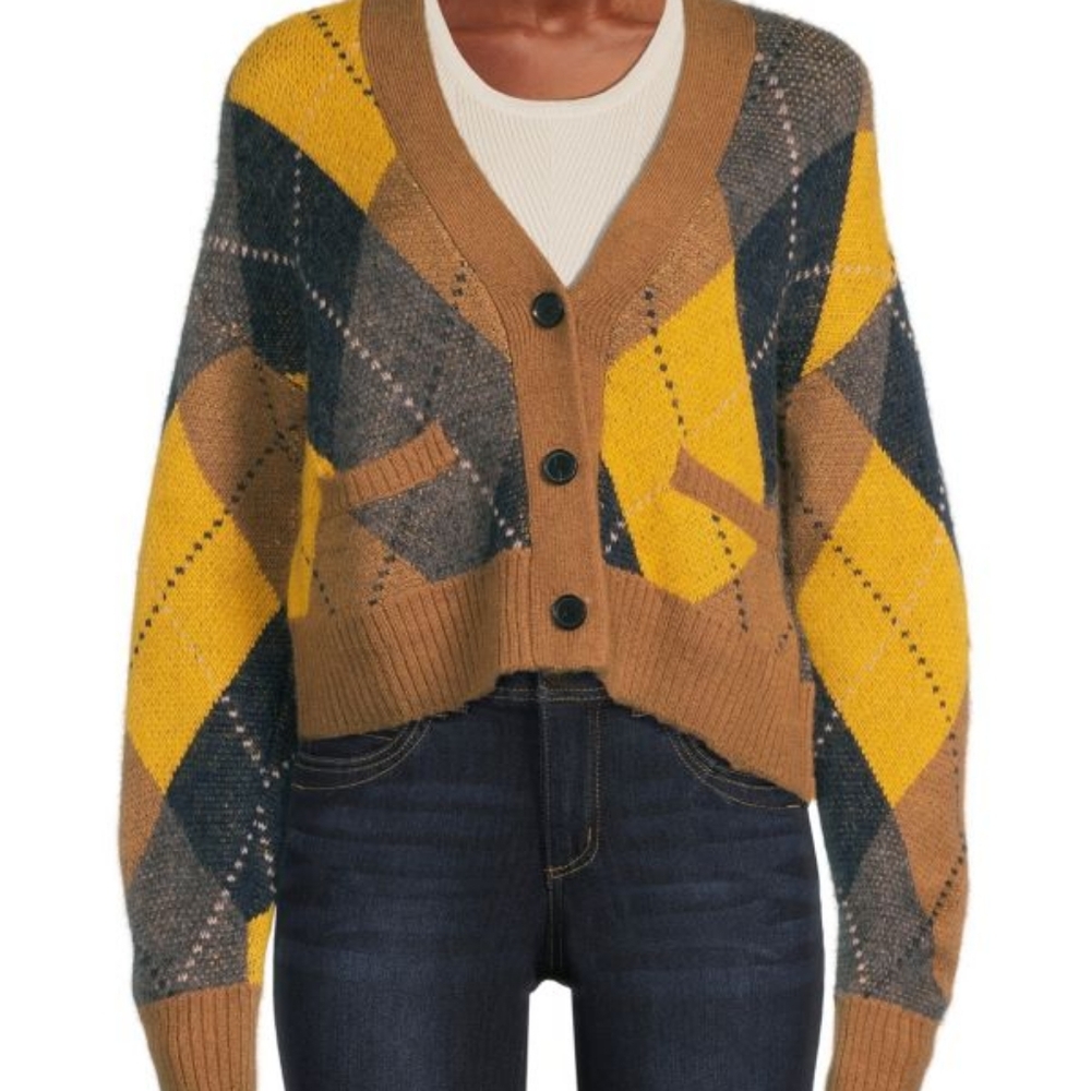 CELEBRITY INSPIRED Only Murders in the Building Season 2 Argyle Sweater S